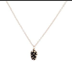 Gold Tone 16” Pinecone Pendant Necklace NEW